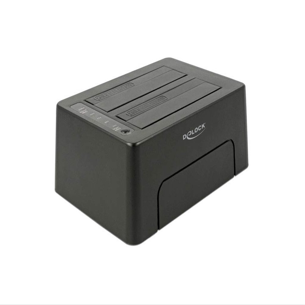 Delock 63957 USB-C Docking Station Black USB-C Clone Function HDD SSD