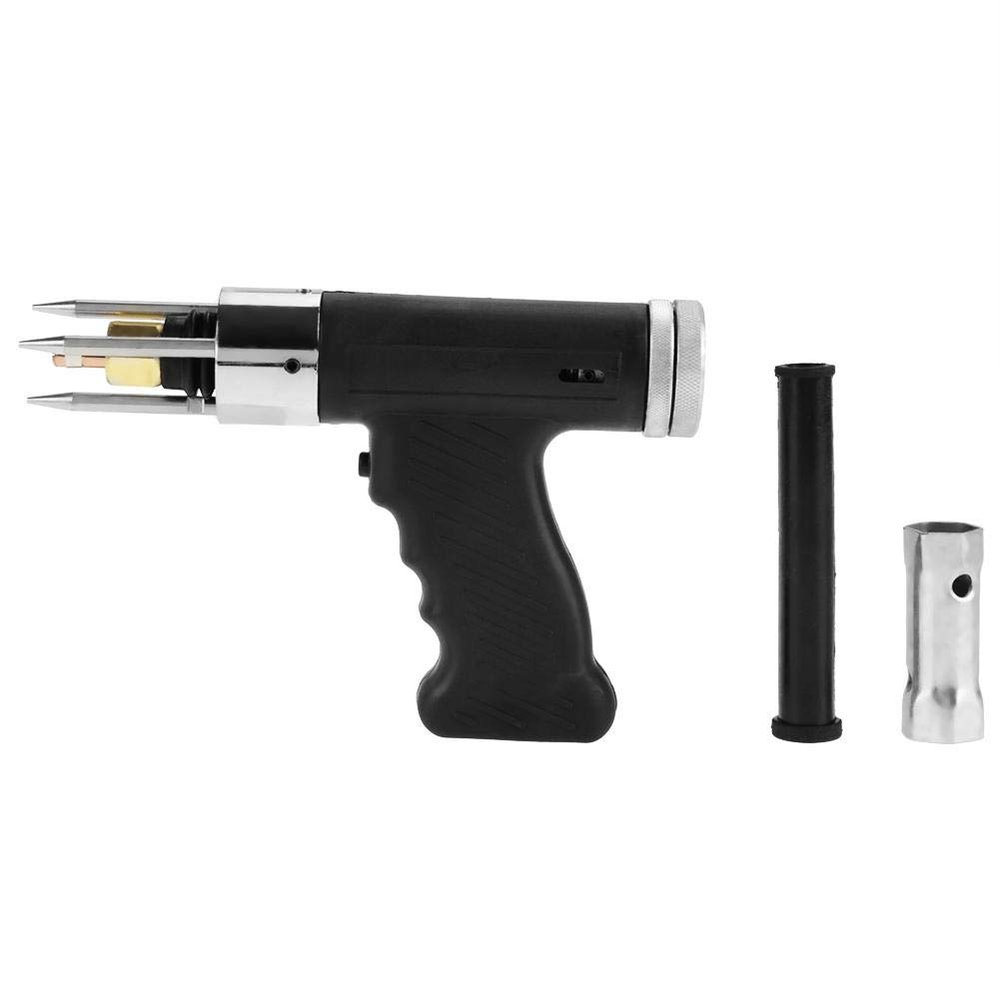 Stud Welding Gun, 1Pcs Capacitor Discharge (CD) Stud Welding Gun Welding Torch + 6Pcs M3 to M10 Collet for Welding Aluminum, Brass, Copper, Steel, Welding Torch Set