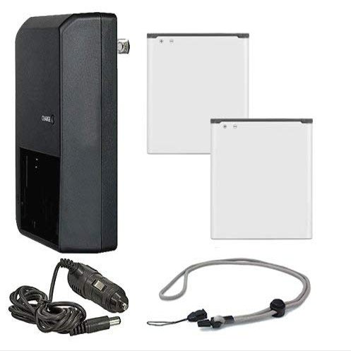 High Capacity 'Intelligent' Batteries for Samsung NX3300 (2 Units) + AC/DC Travel Charger + Nwv Direct Microfiber Cleaning Cloth.