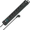 Brennenstuhl Premium-Line Power Strip 6-fold (Extension Lead with 3m Cable and Switch, with Hanging Device, 2-fold USB 3.1 A, mountable, Made in Germany) Black view 1