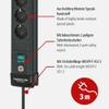 Brennenstuhl Premium-Line Power Strip 6-fold (Extension Lead with 3m Cable and Switch, with Hanging Device, 2-fold USB 3.1 A, mountable, Made in Germany) Black view 3