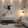 Banksy Flower Throw Me Wall Sticker - Petal Vinyl Thrower Favor Chucker Decal - Student Unique Gift Paper Patry The Favour Art Mural view 2