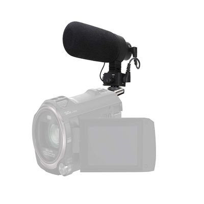 Advanced Super Cardioid Microphone for Sony HDR-CX455 (Stereo/Shotgun) with Dead Cat Wind Muff (Includes Mounting Bracket)