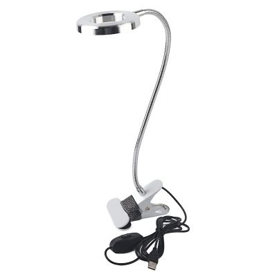 Zerone Desk Lamp with Clamp, Machine Kit Portable Led Floor USB Lamp Dimmable Adjustable Direction and Brightness Clip Eye Caring Table Beauty Lamps Suitable,Manicure Table