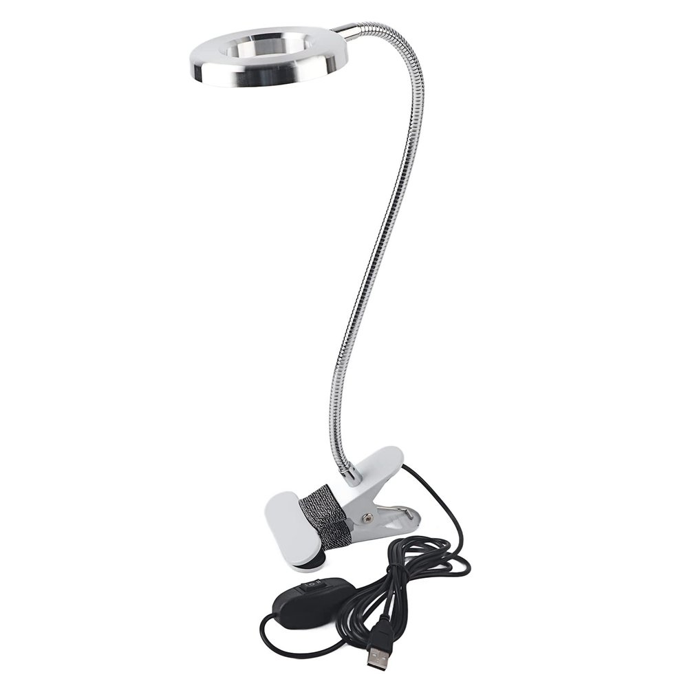 Zerone Desk Lamp with Clamp, Machine Kit Portable Led Floor USB Lamp Dimmable Adjustable Direction and Brightness Clip Eye Caring Table Beauty Lamps Suitable,Manicure Table