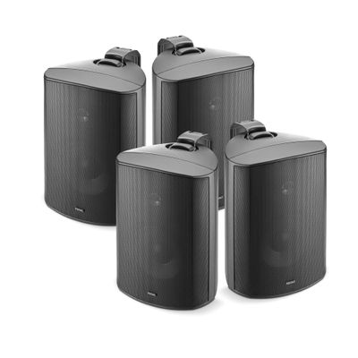 Focal 100 OD6 6.5" Outdoor Loudspeakers, IP66 Rated -Black Pairs, 4 Speakers