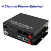 1Pair 4 Channel PCM Voice Telephone Fiber Optical Media Converters Extender Adapter Single Mode FC Fiber Optic Port Caller ID FAX with 10/100M Ethernet view 2