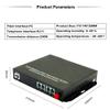1Pair 4 Channel PCM Voice Telephone Fiber Optical Media Converters Extender Adapter Single Mode FC Fiber Optic Port Caller ID FAX with 10/100M Ethernet view 3