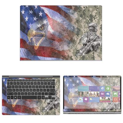 Decalrus - Protective Decal Patriotic Skin Sticker for LG Gram 14Z990 (14" Screen) case Cover wrap LGgram_14z990-21