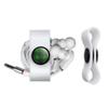 GRAPHICS & MORE Plaid Green Gray Grey Pattern Headphone Earbud Cord Wrap - Charging Cable Manager - Wire Organizer Set of 2 - Black view 2