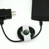 GRAPHICS & MORE Plaid Green Gray Grey Pattern Headphone Earbud Cord Wrap - Charging Cable Manager - Wire Organizer Set of 2 - Black view 4