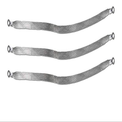 20" x 1/2" Braided Ground Straps (1/4" Ring to 1/4" Ring)-3pcs | Made in USA
