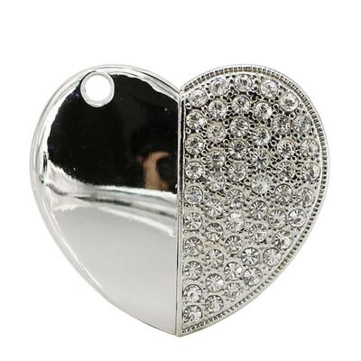 32GB Heart Shape USB Flash Drive USB Drives Memory Stick Thumb Drives USB 2.0 Disk Pen Drive Pen Drive USB Drive Date Storage Flash Disk Zip Drive USB Stick (Silver)