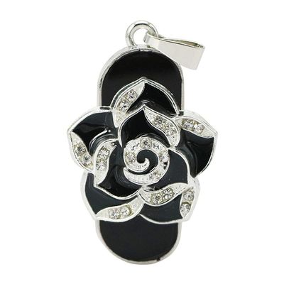 128GB Rose Flower Shape USB 2.0 Flash Drive Pen Drive Memory Stick USB Stick USB Drive Flash Disk Thumb Drive USB Disk USB Stick U Disk PenDrive (Black)