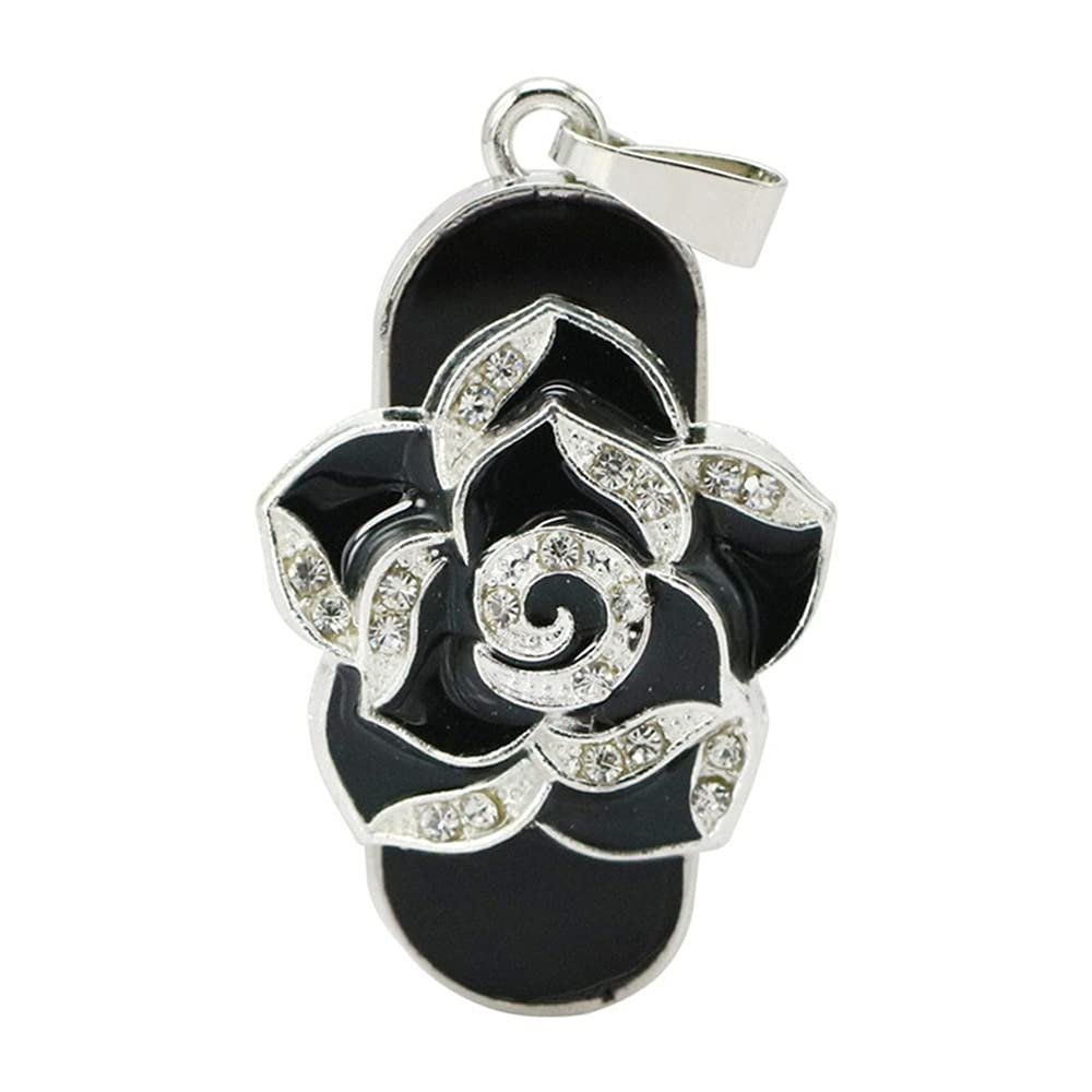 128GB Rose Flower Shape USB 2.0 Flash Drive Pen Drive Memory Stick USB Stick USB Drive Flash Disk Thumb Drive USB Disk USB Stick U Disk PenDrive (Black)