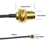 Tenmory UFL to SMA M.2 NGFF U.FL to RP-SMA Female MHF4 Connector Pigtail Antenna Extension Cable (15cm (2 Pcs)) view 3