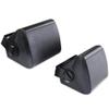 Herdio 5.25 Inch Indoor Outdoor Bluetooth Speakers Patio Waterproof Wired Wall Mount System 300 Watts (Black) view 3