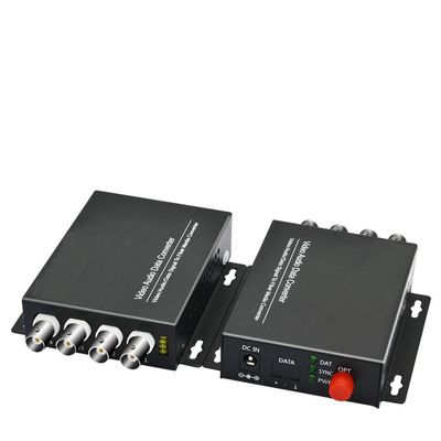 1Pair 4 Channel Digital Video Fiber Optical Media Converters Extender Adapter Single Mode FC Fiber Optic Upto 20Km for CCTV Security Monitor.