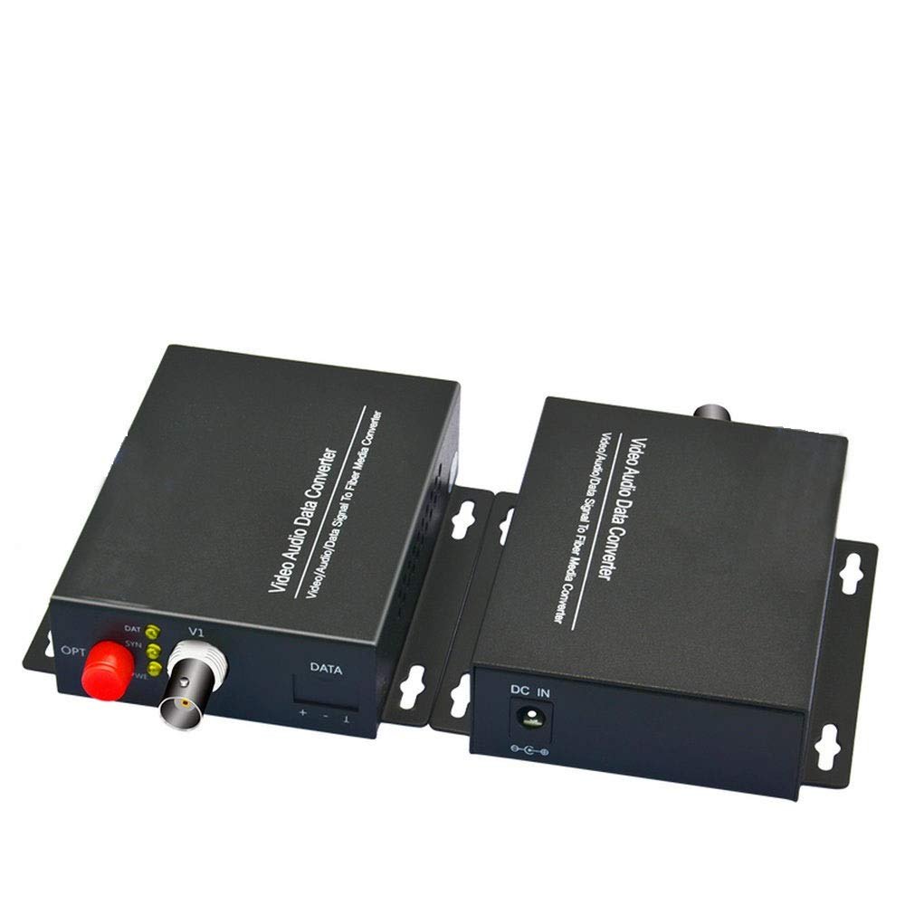 1Pair 1 Channel Digital Video Fiber Optical Media Converters Extender Adapter Single Mode FC Fiber Optic Upto 20Km for CCTV Security Monitor.