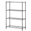 BestOffice | 4-Tier Wire Storage Shelves | 36x14x54 | Black | with Adjustable Racks | Heavy-Duty Metal Shelf, Holds Upto 1000 lbs | No-Tool Assembly | Ideal for Home & Garage Shelving view 1