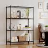 BestOffice | 4-Tier Wire Storage Shelves | 36x14x54 | Black | with Adjustable Racks | Heavy-Duty Metal Shelf, Holds Upto 1000 lbs | No-Tool Assembly | Ideal for Home & Garage Shelving view 2