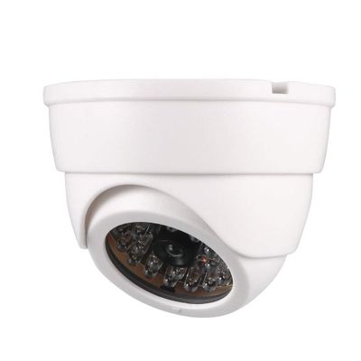uxcell Fake Security Camera Dummy Dome CCTV with Blinking Red LED Warning Light for Home Outdoor Indoor White