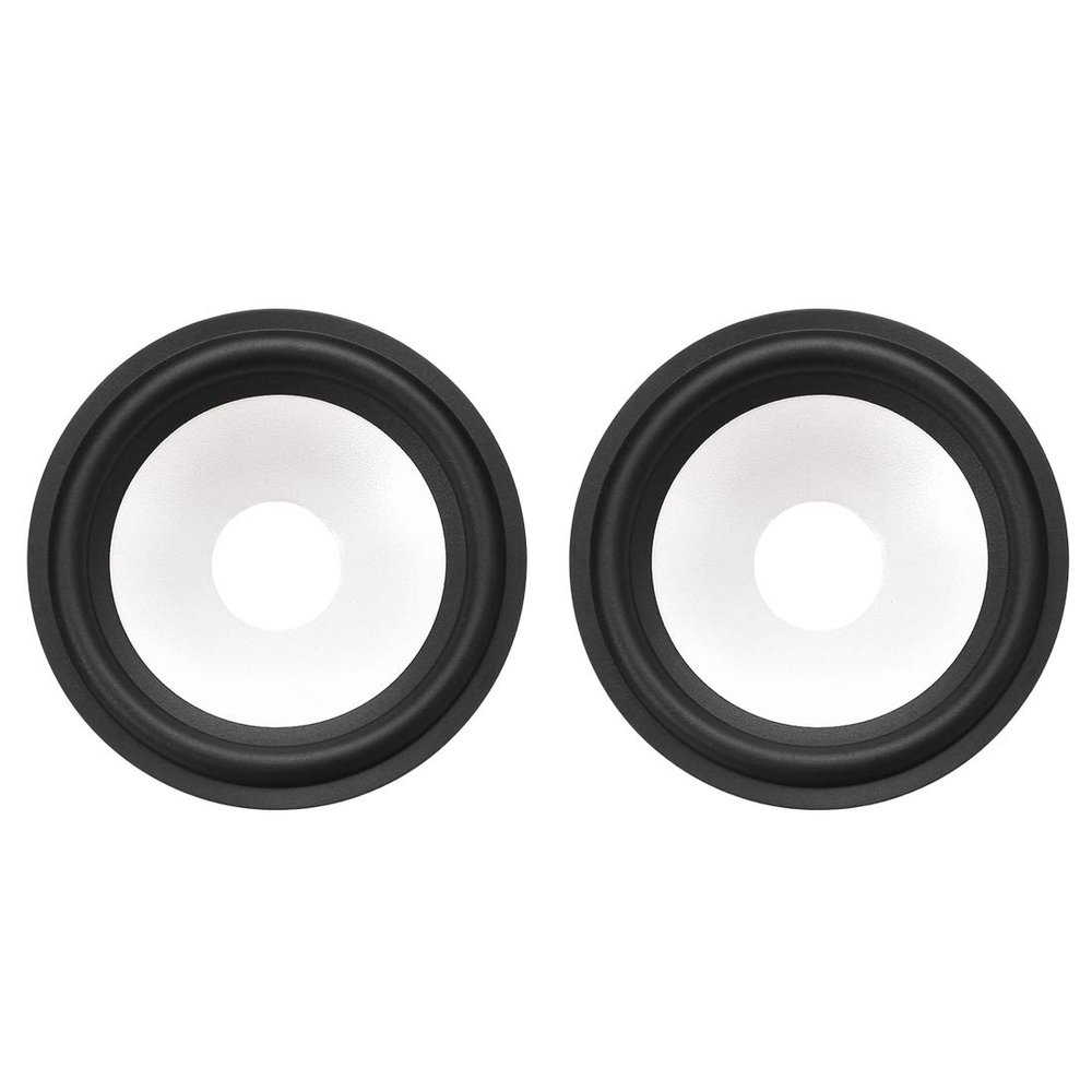 uxcell 4" Paper Speaker Cone Subwoofer Cones Drum Paper 1" Inner Diameter with Rubber Surround 2 Pcs