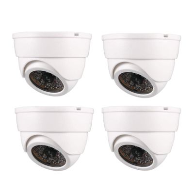 uxcell Fake Security Camera Light White 4Pcs