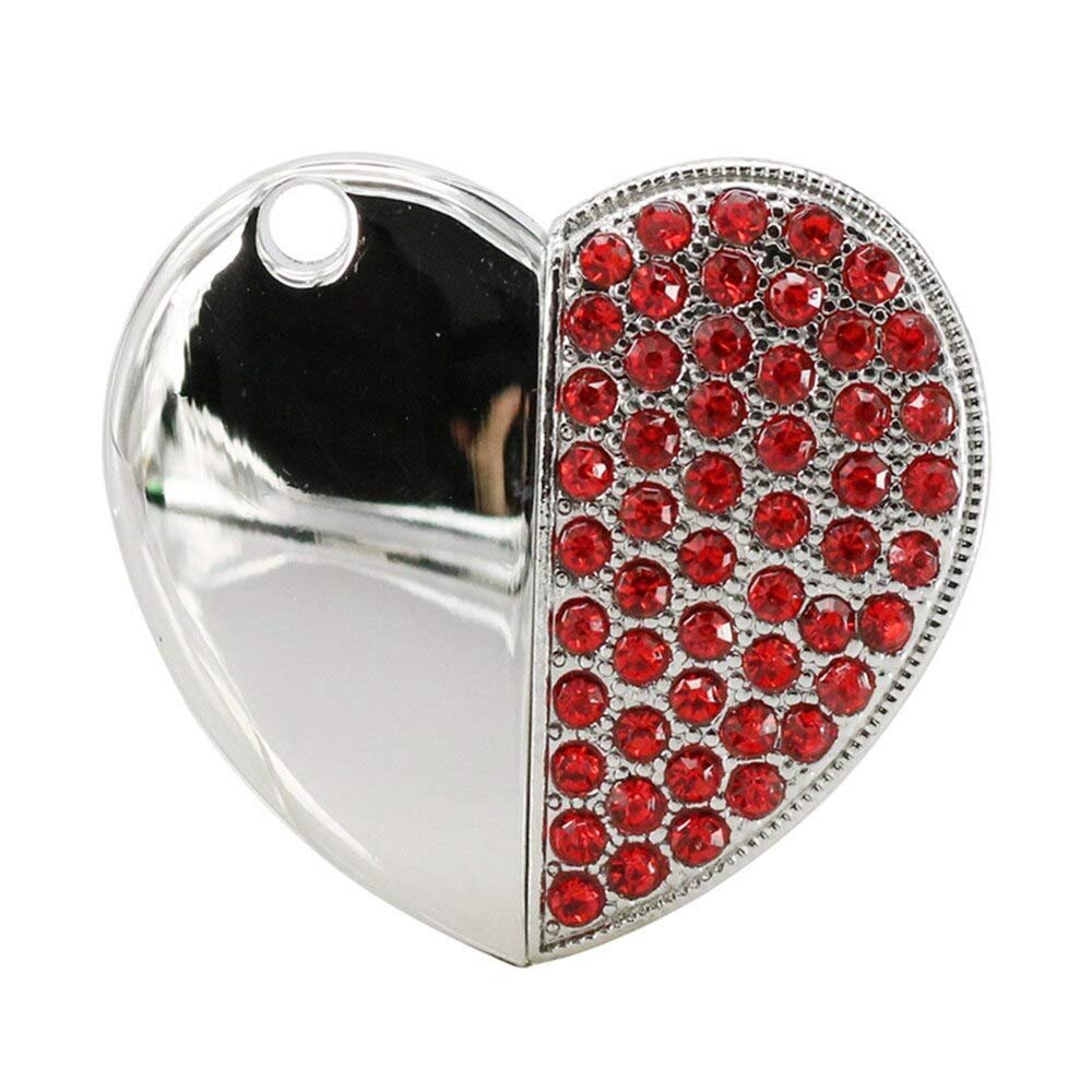 32GB Heart Shape USB Flash Drive USB Drives Memory Stick Thumb Drives USB 2.0 Disk Pen Drive Pen Drive USB Drive Date Storage Flash Disk Zip Drive USB Stick (Red)