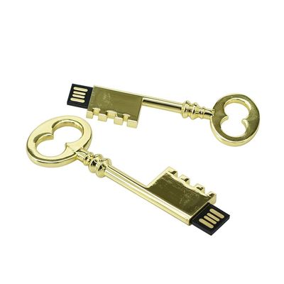 4GB Metal Key Shape USB 2.0 Flash Drive Pen Drive Memory Stick USB Stick USB Drive Flash Disk Thumb Drive USB Disk USB Stick U Disk PenDrive (Gold)
