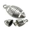 128GB Metal Rugby Shape USB 2.0 Flash Drive Pen Drive Memory Stick USB Stick USB Drive Flash Disk Thumb Drive USB Disk USB Stick U Disk PenDrive (Black) view 1
