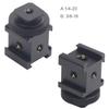 AFVO Triple Shoe Mount Bracket for Flash Lights, Monitors, Microphones, Audio Recorder view 2