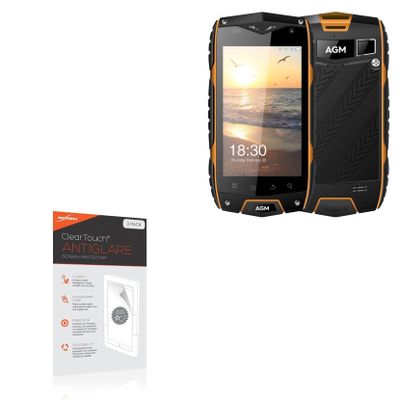BoxWave Screen Protector Compatible with AGM A7 - ClearTouch Anti-Glare (2-Pack), Anti-Fingerprint Matte Film Skin