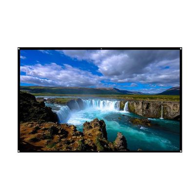 120-Inch Projection Screen, 16:9 Foldable Non-Crease White Cinema Screen Portable, for Outdoor Camping Movie Open-Air Cinema