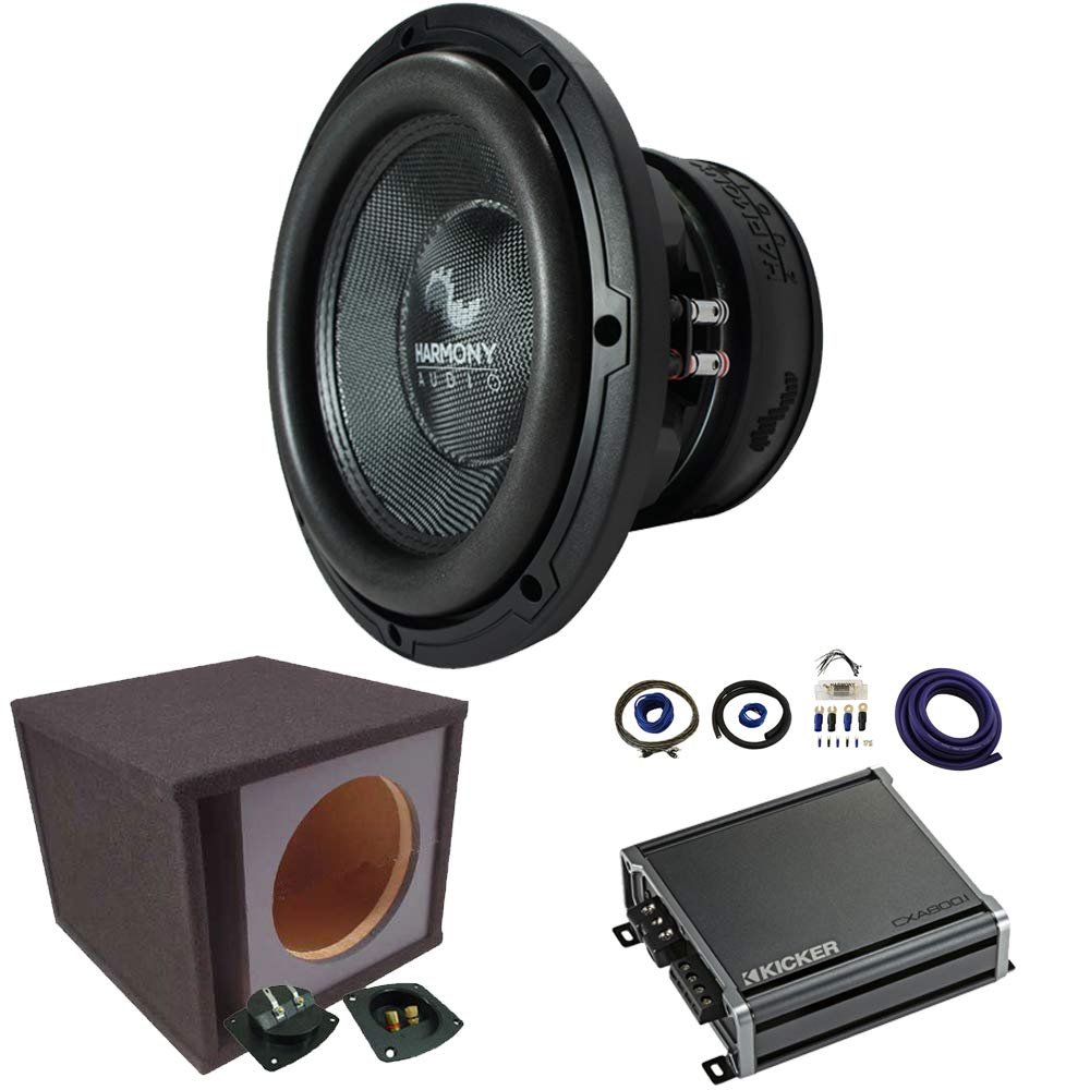 Harmony Audio HA-C152 Competition Loaded 2800W Dual 2 Ohm 15" Subwoofer, 46CXA8001 Mono 1600W Peak Sub Amp and SOLORND1X15V Ported 15" Sub Box