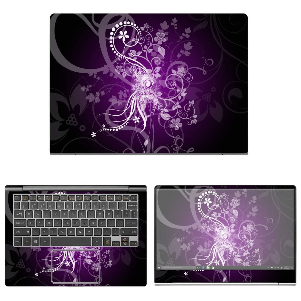 Decalrus - Protective Decal Floral Skin Sticker for LG Gram 13Z990 (13.3" Screen) case Cover wrap LGgram_13z990-15