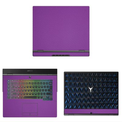 Decalrus - Protective Decal for Lenovo Legion Y740 (15.6" Screen) Laptop Purple Carbon Fiber Skin case Cover wrap CFlenovoLegionY740Purple