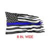 8 inch Distressed Blue Line Flag | 1st Responders- Police Blue Lives Matter - 100% Vinyl Stickers for Trucks Laptops, Waterbottles, view 2