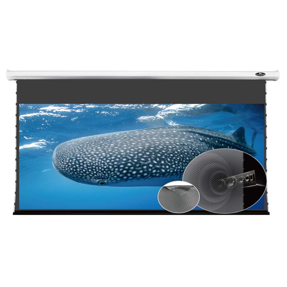 VIVIDSTORM-Movie Screens,Sound Transparent Obsidian Long Focus ALR Deluxe Screen,Electric Tab-tensioned Drop Down Screen,Compatible with Lumen up to 2500ANSI Short Throw Projector,V6JLPALR120H
