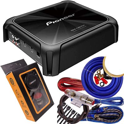 Pioneer GM-D8701 1600 Watts Class D Mono Amplifier with Wired Bass Boost Remote + Wire Kit