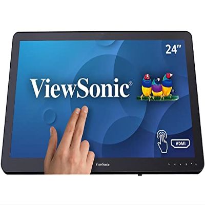 ViewSonic TD2430 - LED Monitor - 24" (23.6" viewable) - Touchscreen - 1920 x 1080 Full HD (1080p) - MVA - 250 cd/m - 3000:1-25 ms - HDMI, VGA, DisplayPort - Speakers
