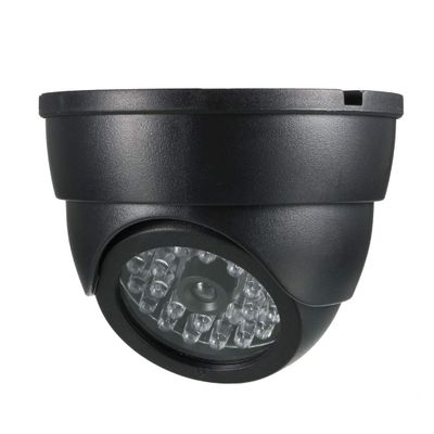 uxcell Fake Security Camera Dummy Dome CCTV with Blinking Red LED Warning Light for Home Outdoor Indoor Black