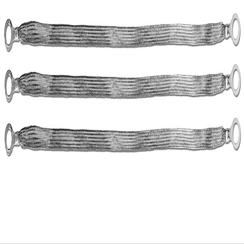 20" x 1/2" Braided Ground Straps (1/2" Ring to 1/2" Ring)-3pcs | Made in USA
