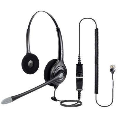 VoiceJoy Office Headset with Noise Cancellation Microphone and Quick Disconnect Cord for Cisco Phone Models 8821,7975,7945,6961 7821 7841 7861 8811 8841 etc