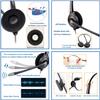 VoiceJoy Office Headset with Noise Cancellation Microphone and Quick Disconnect Cord for Cisco Phone Models 8821,7975,7945,6961 7821 7841 7861 8811 8841 etc view 4