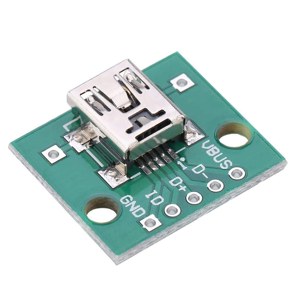 Keenso Mini USB to DIP Adapter Board? 10Pcs Mini USB Board 5P for 2.54mm PCB Board DIY USB Power Supplement