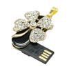 128GB Necklace Shape USB Flash Drive USB Drives Memory Stick Thumb Drives USB 2.0 Disk Pen Drive Date Storage Flash Disk Zip Drive USB Stick USB Drive (Gold Four Leaf Clover) view 2