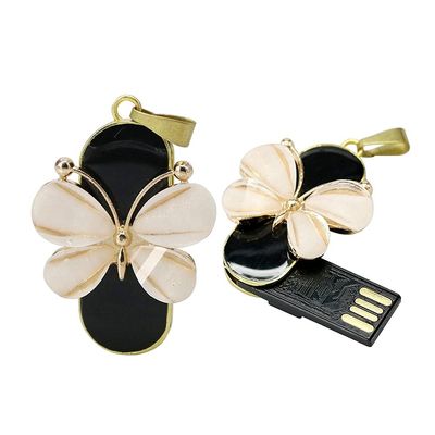 128GB Butterfly Shape USB Flash Drive USB Drives Memory Stick Thumb Drives USB 2.0 Disk Pen Drive Date Storage Zip Drive Jump Drive USB Stick USB Drive (Yellow)