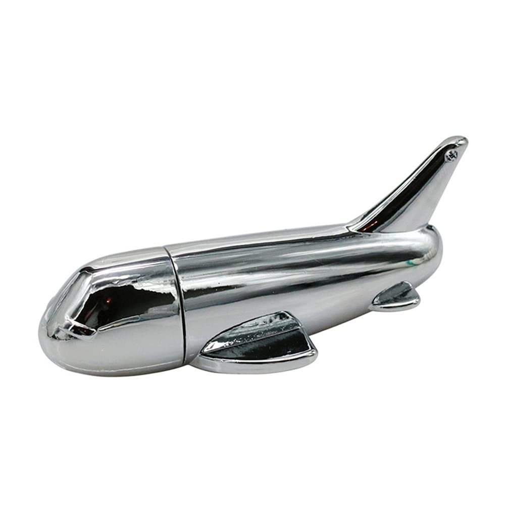 4GB Metal Airplane Shape USB 2.0 Flash Drive Pen Drive Memory Stick USB Stick USB Drive Flash Disk Thumb Drive USB Disk USB Stick U Disk PenDrive (Silver)