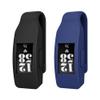 MoKo 2-Pack Clip Holder Compatible With Fitbit Inspire/Inspire HR - Soft Silicone Clip Clasp Case for Women Men, Black & Navy Blue view 1